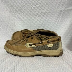 Sperry Bluefish Brown Boat Shoes, Kids Size 1.5